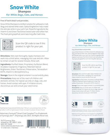 Synergy Labs Veterinary Formula Solutions Snow White Shampoo 17oz - 503ml