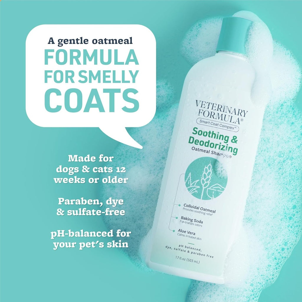 Synergy Labs Veterinary Formula Solutions Soothing & Deodorizing Oatmeal Shampoo 17oz - 503ml