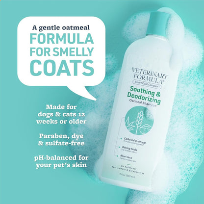Synergy Labs Veterinary Formula Solutions Soothing & Deodorizing Oatmeal Shampoo 17oz - 503ml