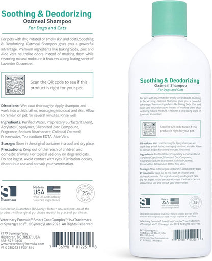 Synergy Labs Veterinary Formula Solutions Soothing & Deodorizing Oatmeal Shampoo 17oz - 503ml