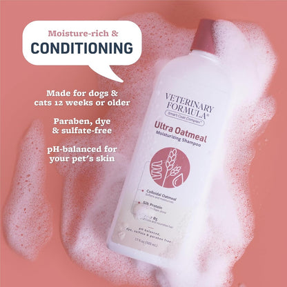 Synergy Labs Veterinary Formula Solutions Ultra Oatmeal Moisturizing Shampoo 17oz - 503ml