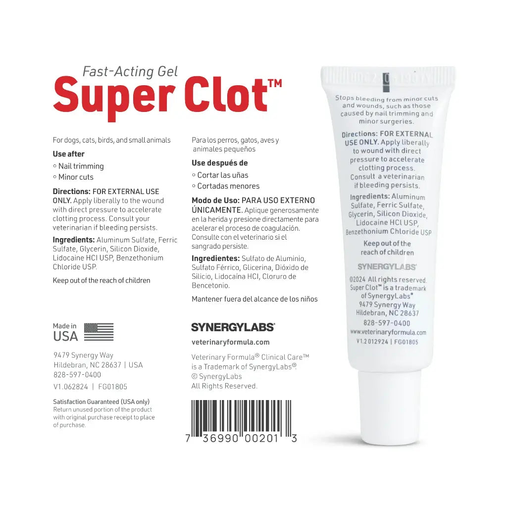 Synergy Labs Veterinary Formula Super Clotgel 28g (Blood Stopper)[Weight - 28g]