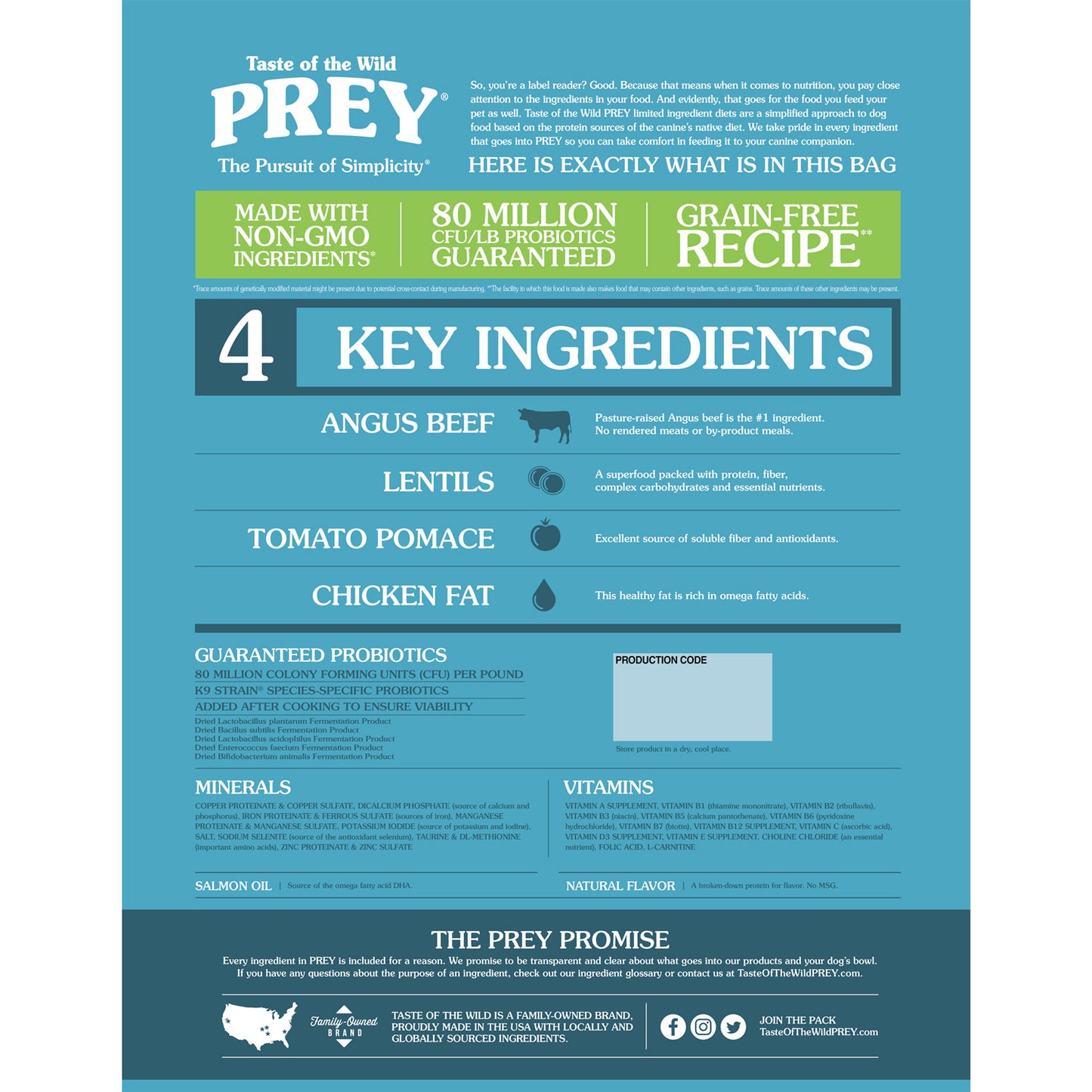 Taste of the Wild PREY Angus Beef Dry Dog Food
