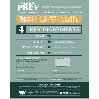 Taste of the Wild PREY Trout Dry Dog Food