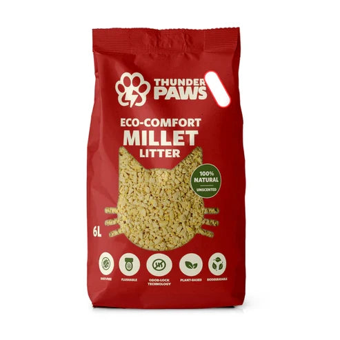 Thunder Paws Eco-Comfort Millet Cat Litter - 2.5KG