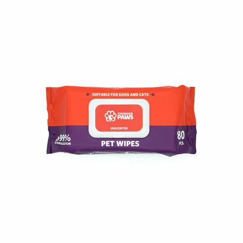 Thunder Paws Sanitary Pet Wipes - 80PCS