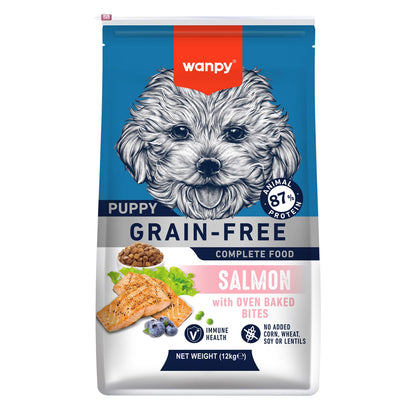 WANPY Grain Free Complete Food For Puppy – Salmon Recipe 8Kg