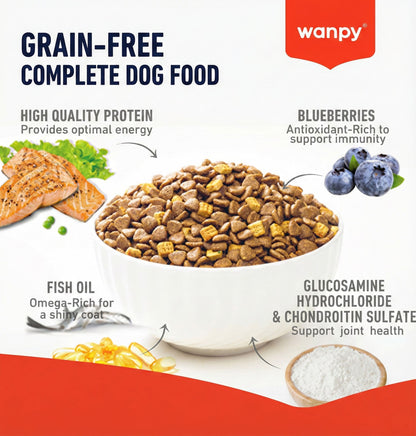 WANPY Grain Free Complete Food For Puppy – Salmon Recipe 8Kg