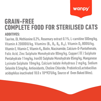 WANPY Grain Free Sterilized Cat Food – Salmon & Tuna Recipe 1.5Kg