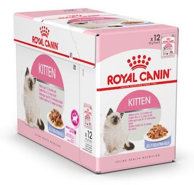 Royal Canin Feline Health Nutrition Kitten Wet Cat Food in Jelly – 85g x 12 Pouches