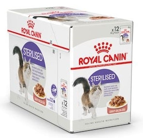 Royal Canin Feline Health Nutrition Sterilised Gravy (Wet Food - Pouches) 12 x 85 g