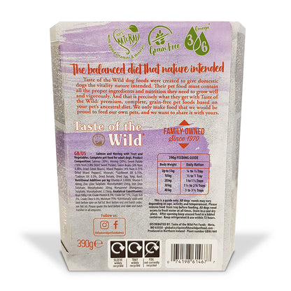 Taste of the Wild Salmon with Fruit & Vegetables Tray Wet Dog Food 390G