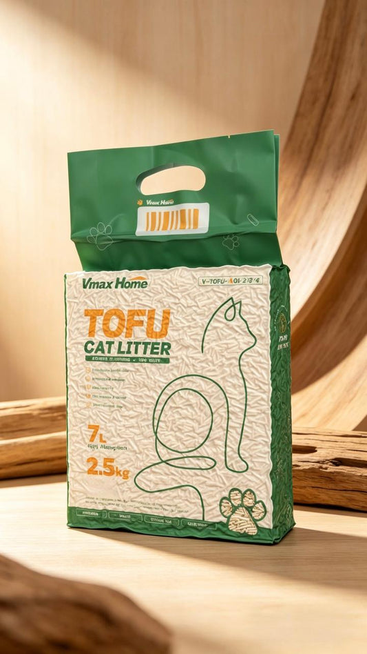 Vmax Tofu Cat Litter Natural Clumping Low Dust Flushable Strong Odor Control Oud Scent 7L