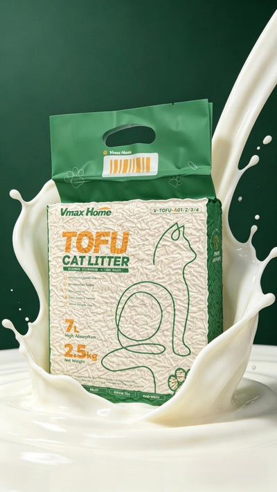 Vmax Tofu Cat Litter Natural Clumping Low Dust Flushable Strong Odor Control Milk Scent 7L