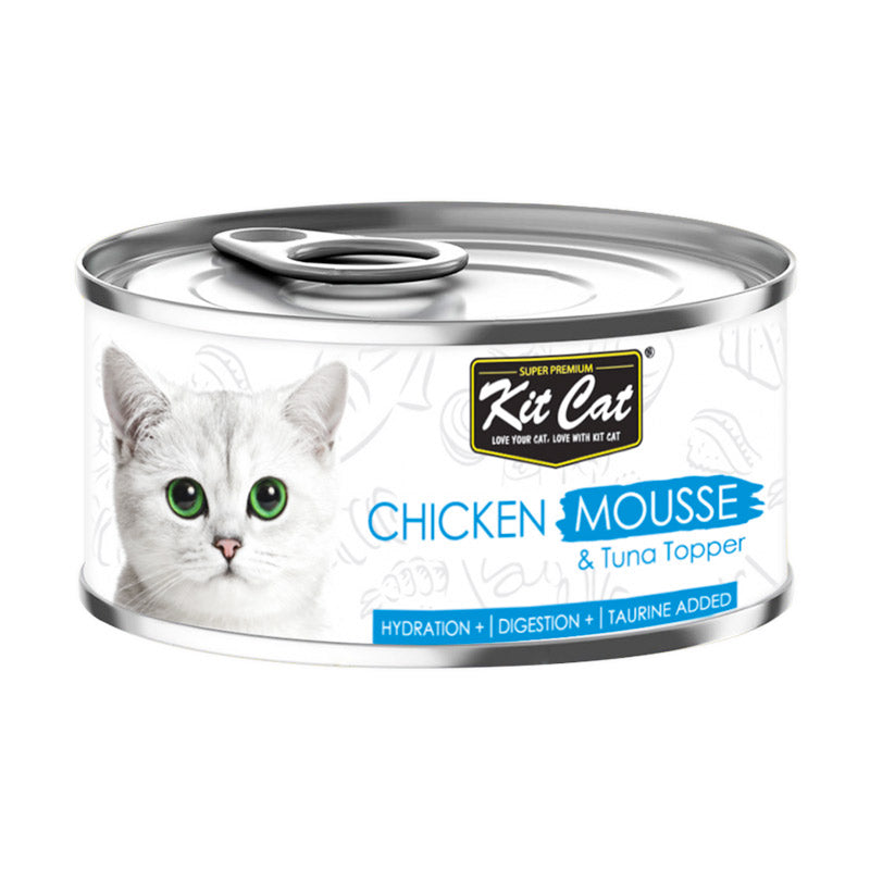 Kit Cat Chicken Mousse with Tuna Topper 6x80g