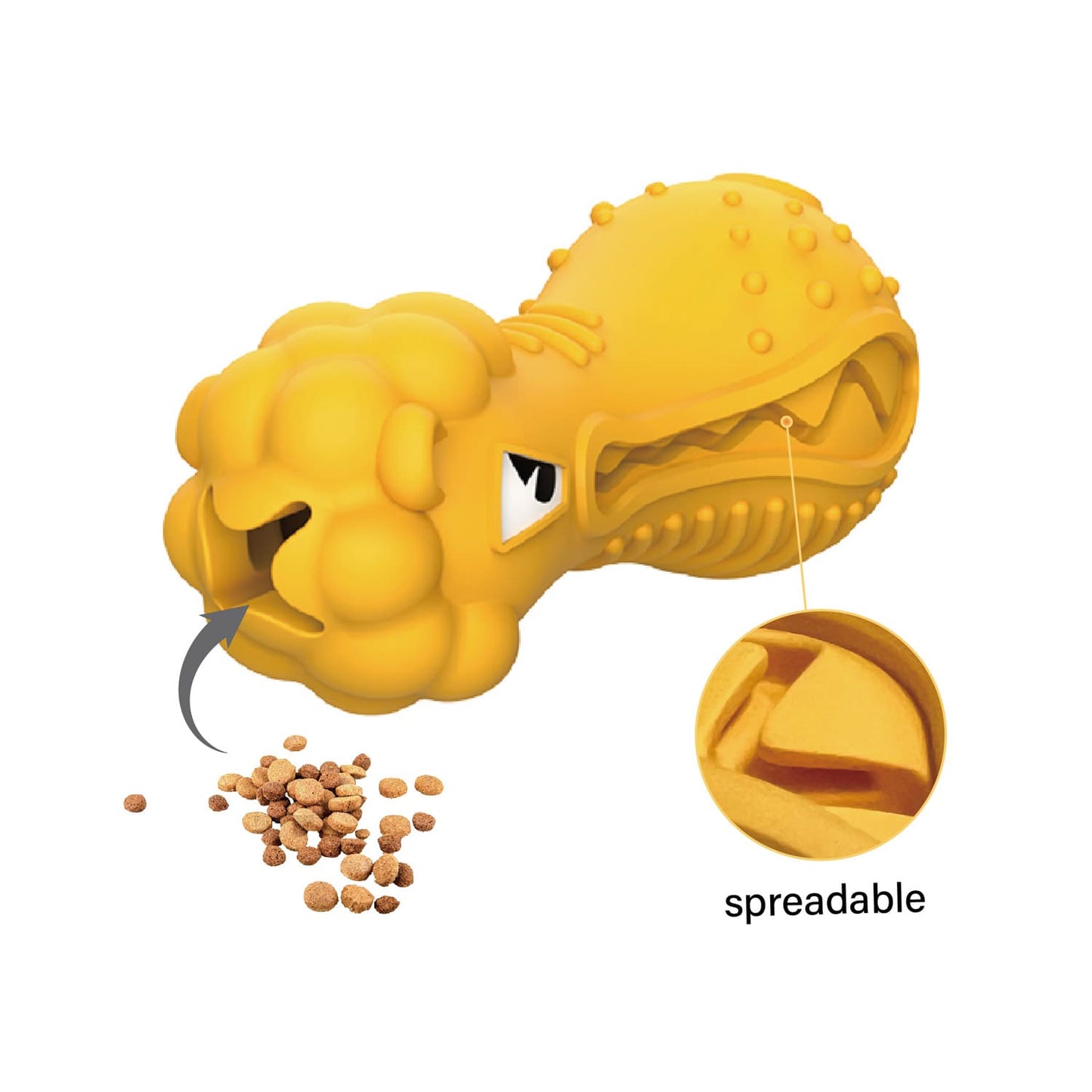 GiGwi DUMBBELL HEADS Lion - Squeak and stuffable
