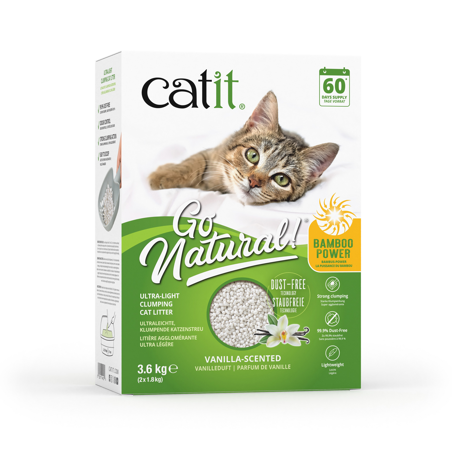 Catit Go Natural! Bamboo Clumping Cat Litter 2 x 1.8kg (3.6 kg)