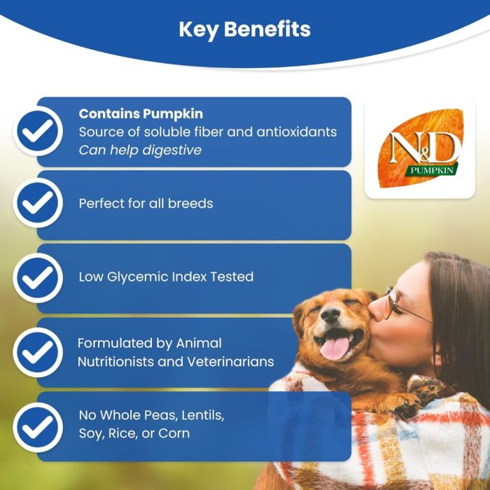 Farmina N&D Pumpkin, Lamb and Blueberry Medium and Maxi Dry Dog Food - 12 Kg