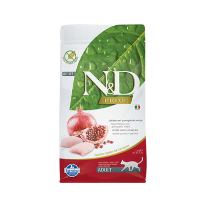Farmina N&D Grain Free Chicken & Pomegranate Adult Dry Cat Food - 1.5kg