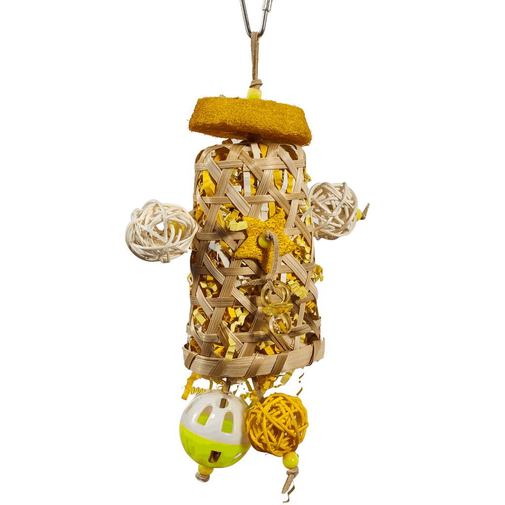 Vanpet Basket With Ball Bird Toy 28x14cm-BTLB01234