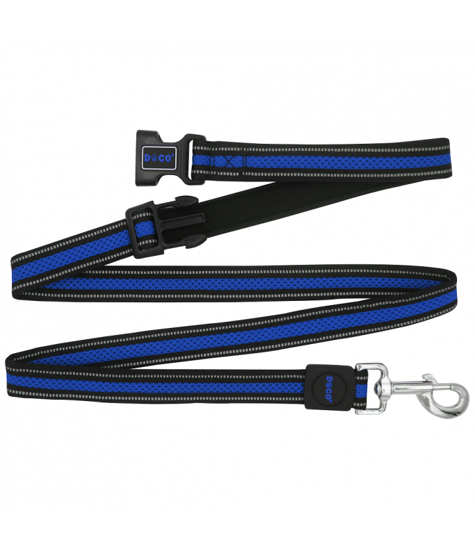 حبل DOCO® Athletica Easy-Snap Air Leash بطول 6 أقدام (DCA1372) [اللون - أزرق، المقاس - صغير]