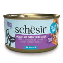 Schesir Grill Wholefood Cat Can Mackerel And Sardines With Squid 70g [Min Order:12pcs]
