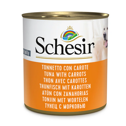 Schesir Dog Wet Food in Jelly Can-Tuna With Carrot 285g [MOQ:16pcs]
