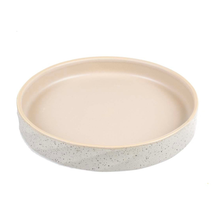 Duvo Feeding Plate-Stone-Wavy dune 260ml - 14,5x14,5x3cm [Grey-green]