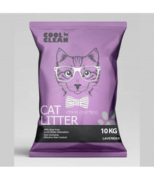 Cool Clean Clumping Cat Litter[Weight - 10kg, Flavor - Lavender]