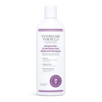 Synergy Labs Veterinary Formula Clinical Care Antiparasitic & Antiseborrheic Shampoo For Dogs 473ml[Volume - 473ml]