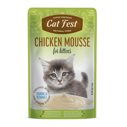 Cat Fest Chicken Mousse For Kittens 12x70g 12pcs/box