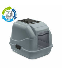 مرحاض بلاستيكي للقطط من إيماك إيزي كات سكند لايف، 50 × 40 × 40 سم [اللون - رمادي]