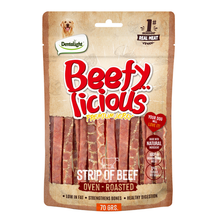 Dentalight Beefy Licious Jerky Treats For Dogs-Strip of Beef 70g