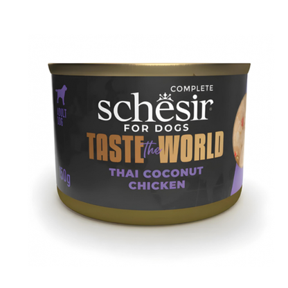 Schesir Taste The World Dog Wholefood - Thai Coconut Chicken 150g (Min Order- 8 Cans)