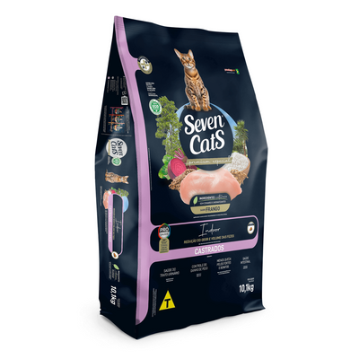 Seven Cats Cat Food For Sterilized - Chicken [Indoor] 10kg+100g