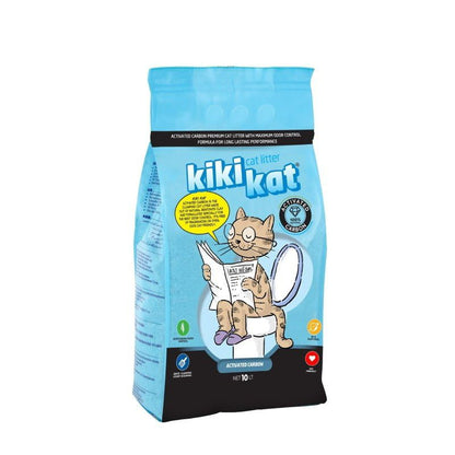 Kiki Kat White Bentonite Clumping Cat Litter – Activated Carbon-20 L