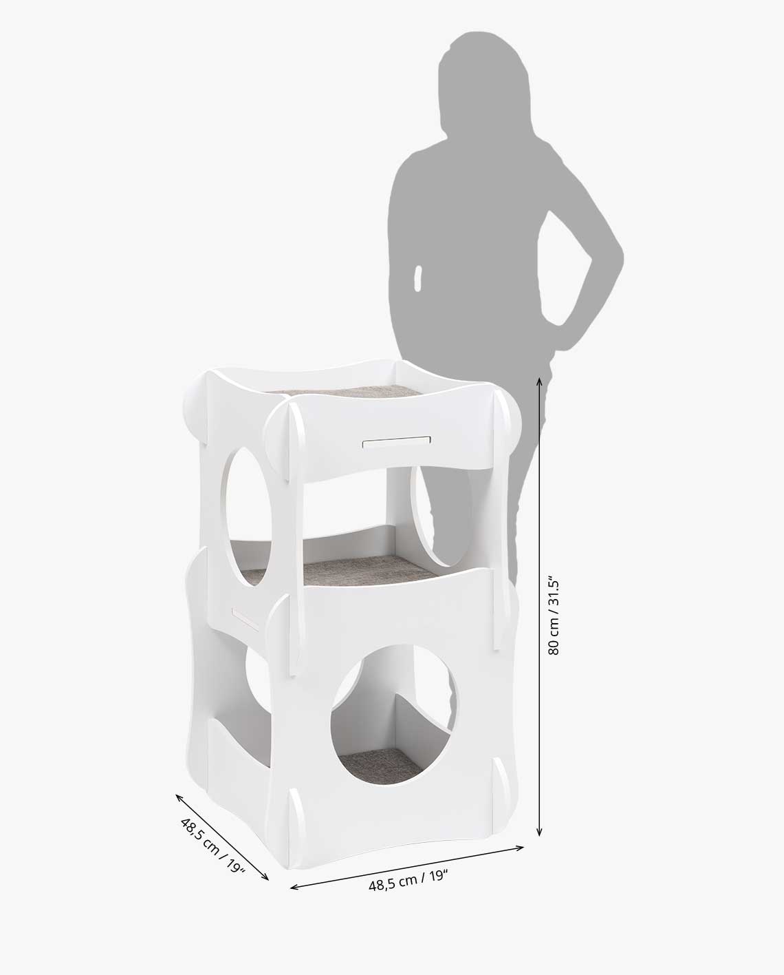 Catit Vesper Cat Furniture Condo White