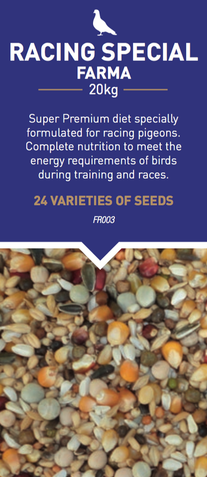 Farma Racing Special Premium Pigeon Food, Multi-Seed Blend, 20 kg
