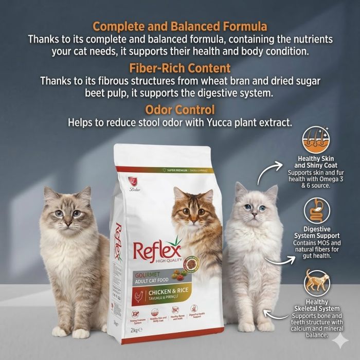 Reflex Adult Cat Food Gourmet Chicken And Rice 2Kg