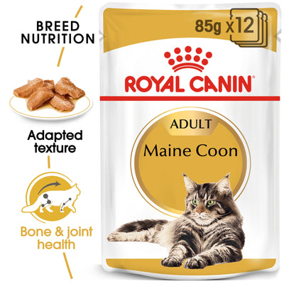 Royal Canin Maine Coon Adult Wet Cat Food Pouches 85g x 12 Pack
