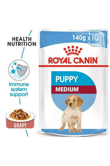 Royal Canin Medium Puppy Wet Food Pouches 10 x 140g