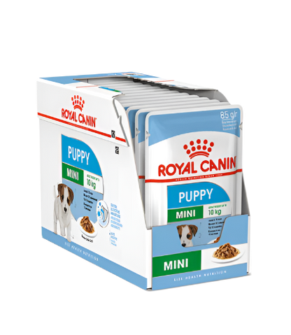 Royal Canin Size Health Nutrition Mini Puppy Wet Dog Food in Gravy–85gx12 Pouches