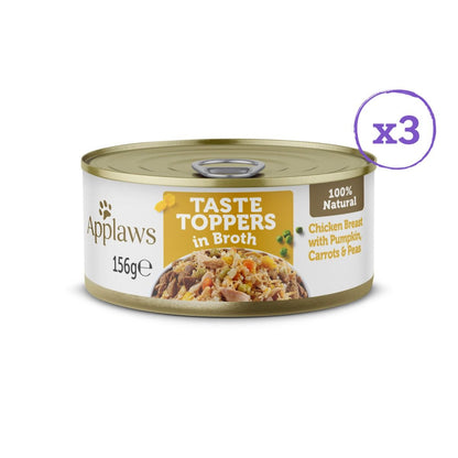 Applaws Taste Topper in Broth Chicken Selection Wet Dog Food 8 x 156g Tins