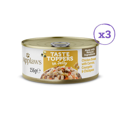 Applaws Taste Toppers in Jelly Selection Wet Dog Food 8 x 156g Tins