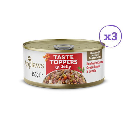 Applaws Taste Toppers in Jelly Selection Wet Dog Food 8 x 156g Tins
