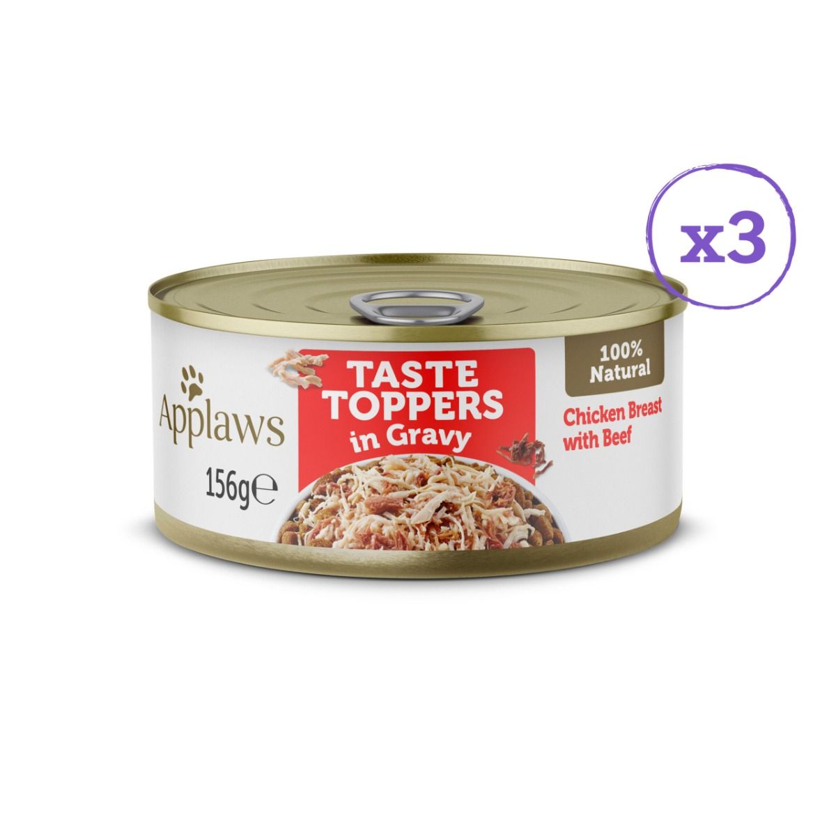 Applaws Taste Toppers in Gravy Chicken Selection Wet Dog Food 8 x 156g Tins