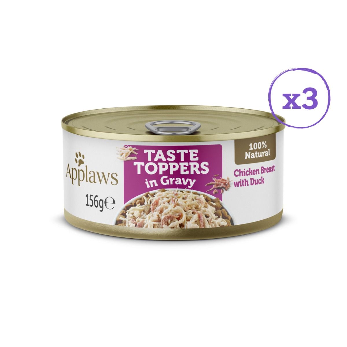 Applaws Taste Toppers in Gravy Chicken Selection Wet Dog Food 8 x 156g Tins