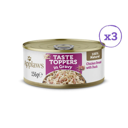 Applaws Taste Toppers in Gravy Chicken Selection Wet Dog Food 8 x 156g Tins