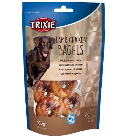 Trixie Premio Lamb Chicken Bagels Dog Treats - 100G