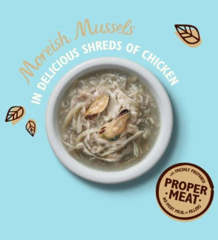 Lily's Kitchen Shredded Fillets Chicken & Mussels in Broth Wet Cat Food Box 6x70G